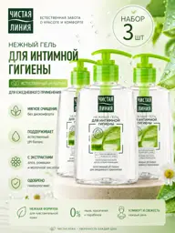Pure Line Intimate Hygiene Gel Aloe Vera and Chamomile 3 Pack #1