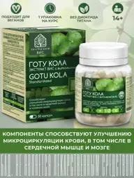 VIS Extract Gotu Kola Capsules with Vitamin B3, 0.3 g, 30 Capsules #1