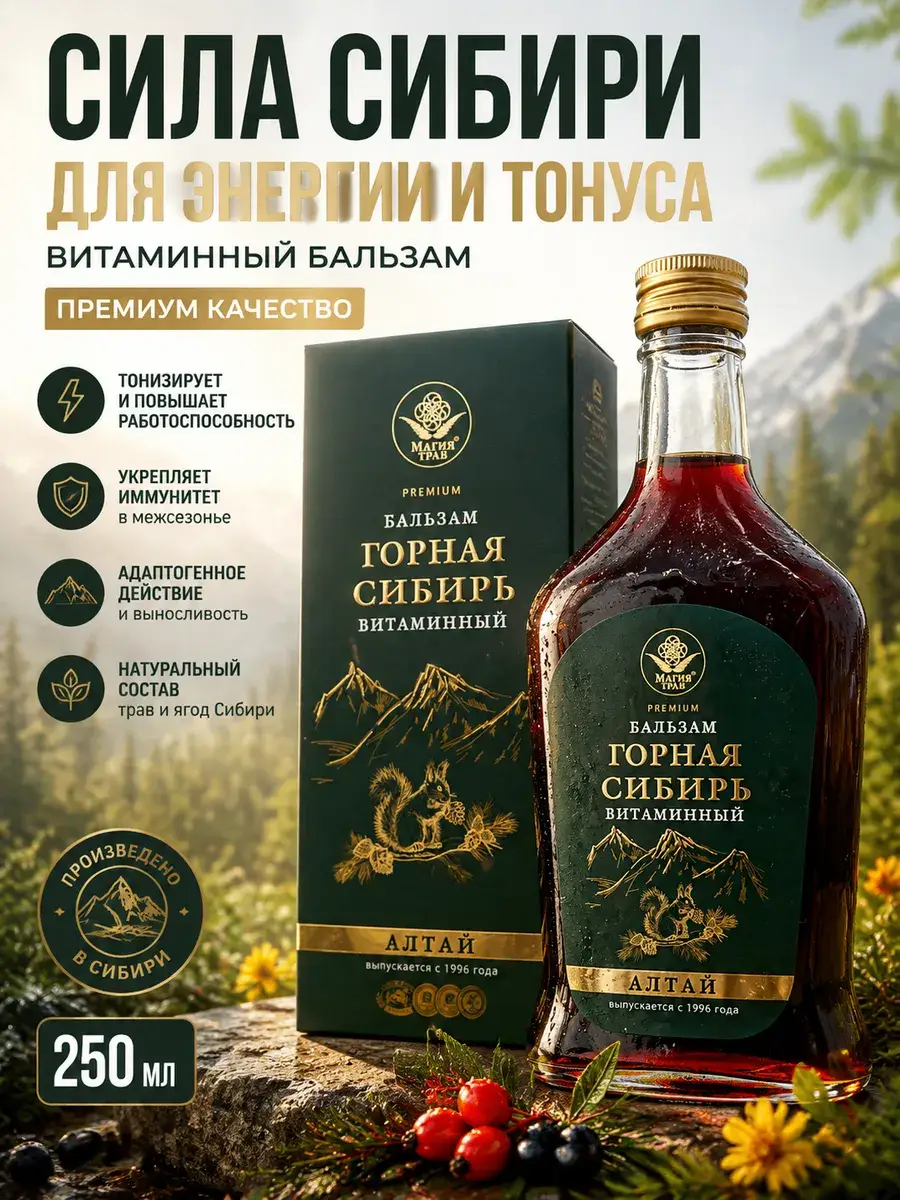 Herbal Magic Mountain Siberia Vitamin Balm, 250 ml