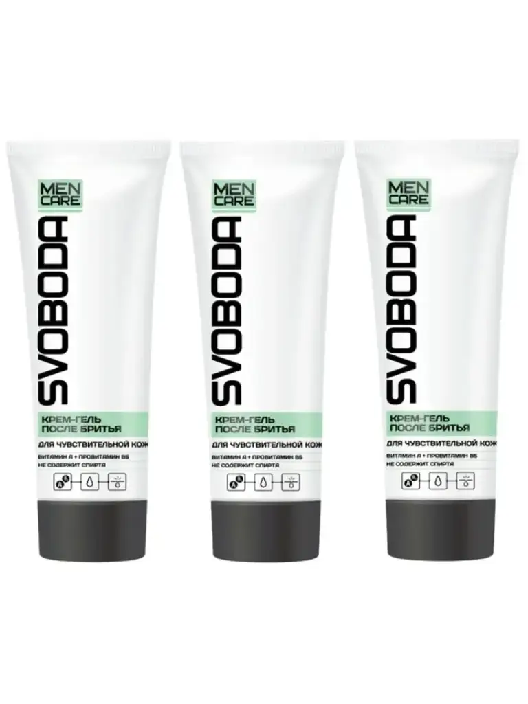 Svoboda Men Care After-Shave Cream-Gel for Sensitive Skin, 3 Pack 80 ml #1