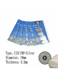 Xceldent C19/190-Silver Diamond Dental Disc, 19 mm, 1 Piece #1