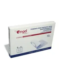 Angel Antibacterial Adhesive Wound Dressing 8x6 cm 10 Pack Patches 10 Count #1