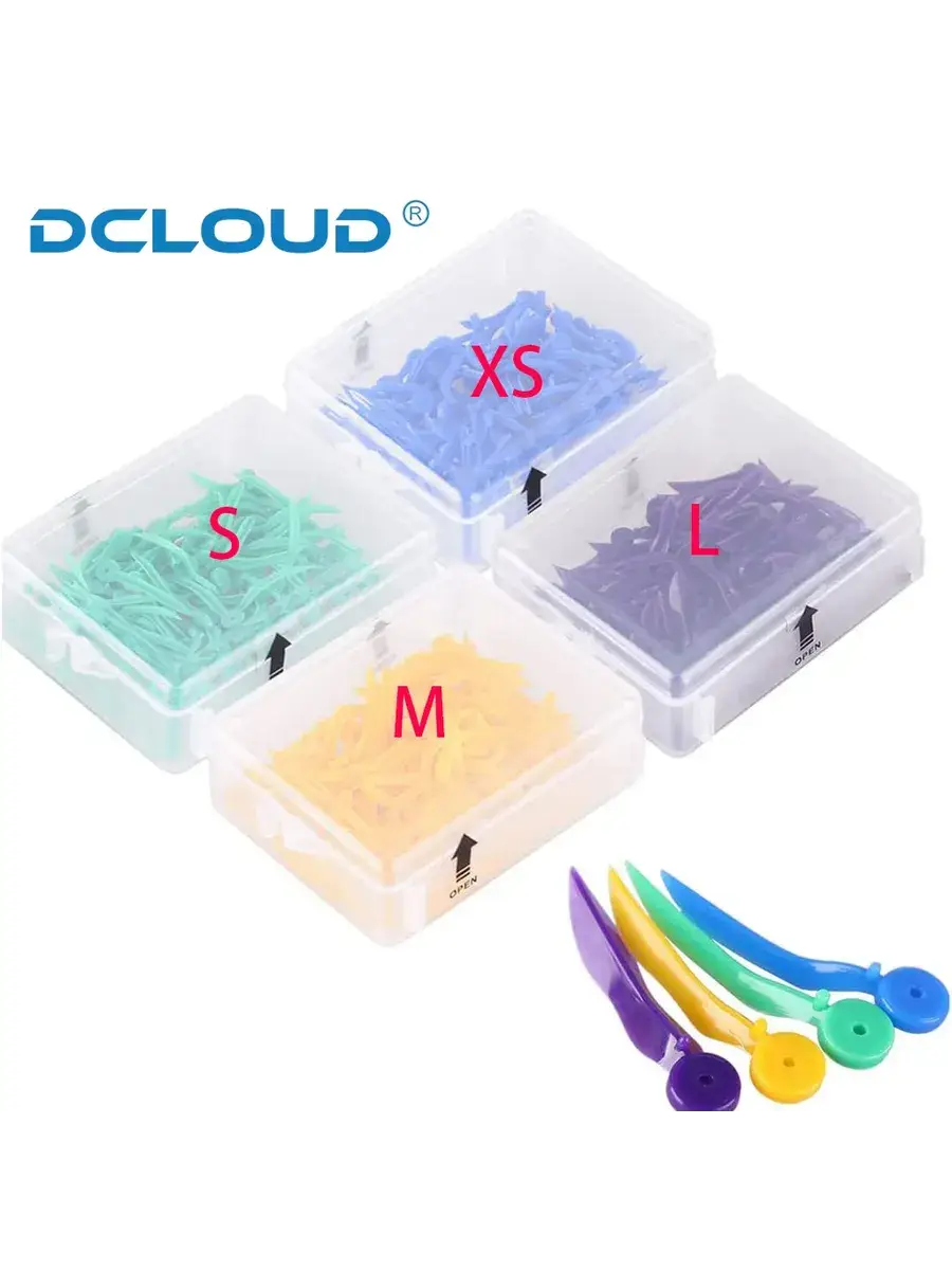 DCLOUD Disposable Dental Wedges, 4 Sizes, 400 Pieces