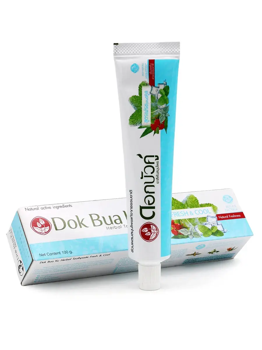 Twin Lotus Dok Bua Ku Herbal Toothpaste Fresh & Cool, 100 g