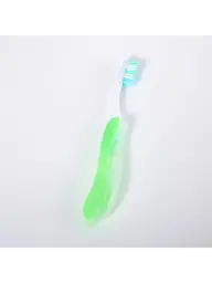 Green Folding Disposable Toothbrush, Polypropylene, 1 Piece #1