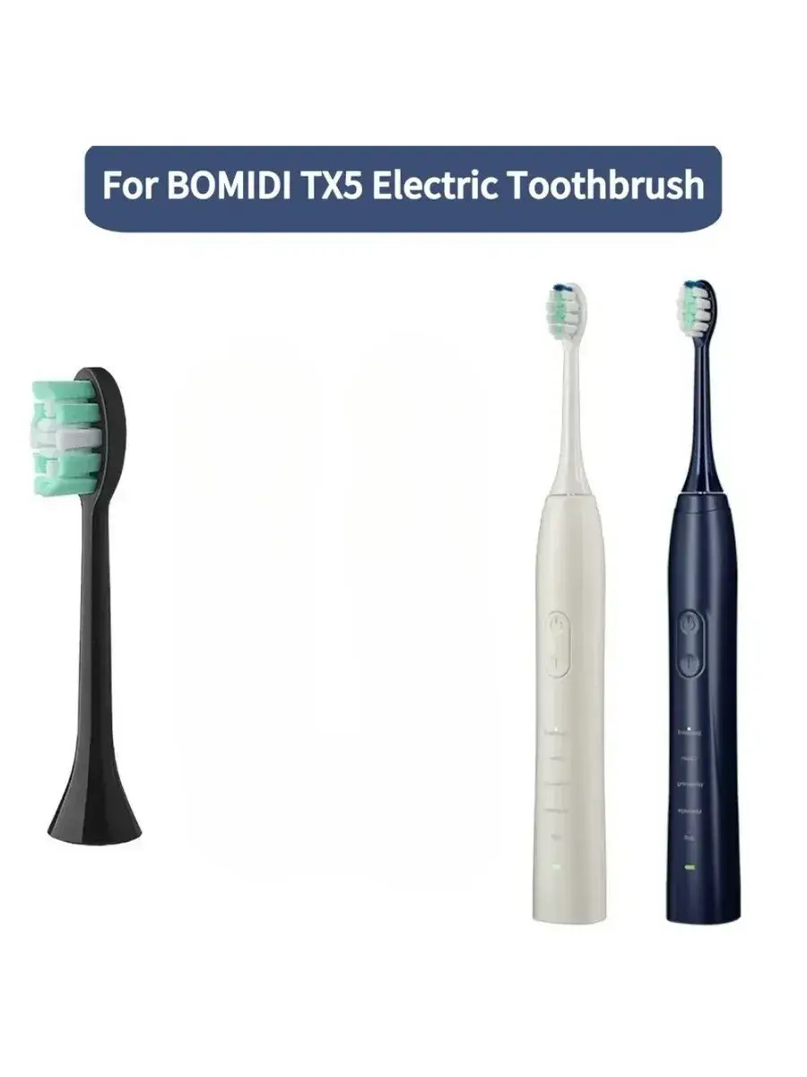 BOMIDI TX5 Replacement Toothbrush Heads, Soft Bristles, 8-Pack