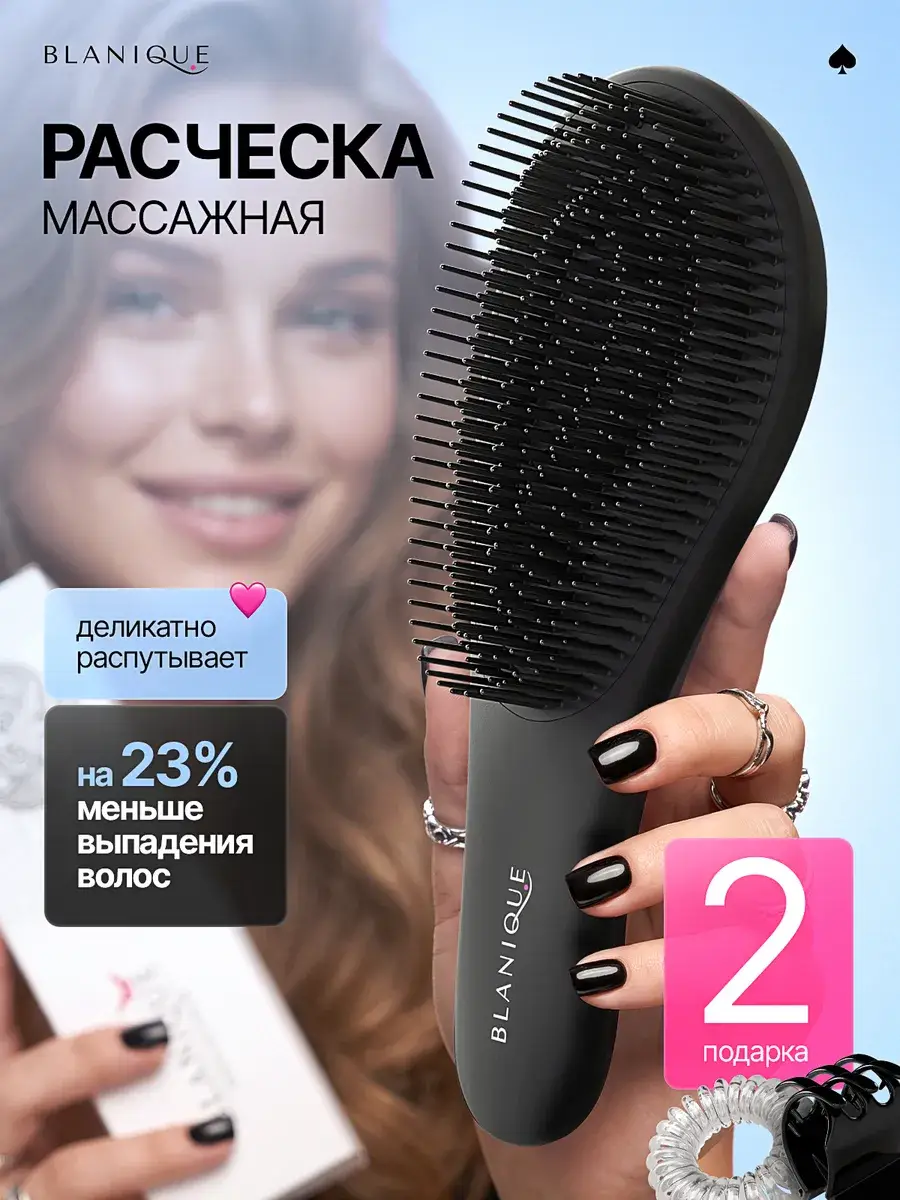 Blanique Massage Hair Brush Set with Accessories