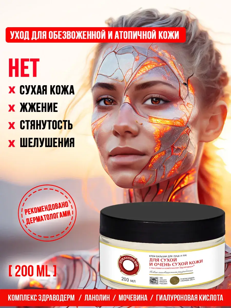 Zdravoderm Moisturizing Face and Body Cream 200 ml