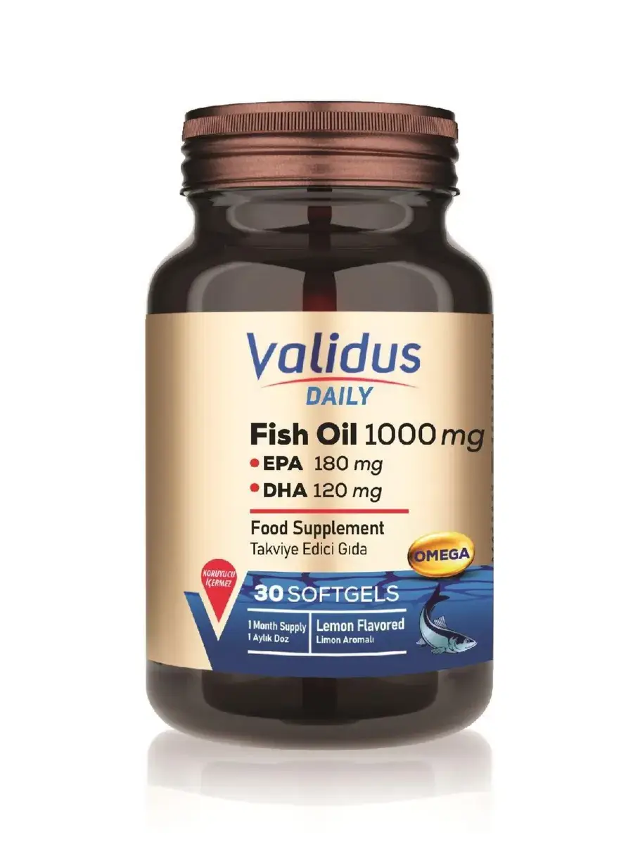 Validus Daily Omega-3 Fish Oil 30 Softgels Capsules 1000 mg