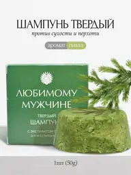 NEZHNAIA GOLUBKA Solid Shampoo for Hair, Fir Scent, 50 g, 1 Pack #1