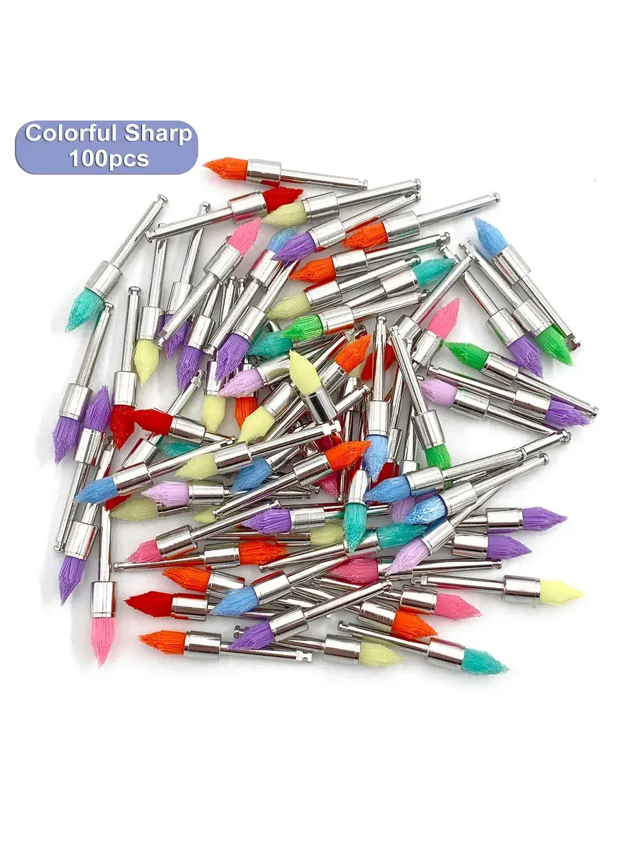 well ck Nylon Dental Polishing Brushes, 100 Pieces