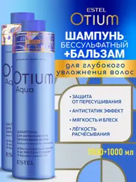Estel Otium Aqua Hair Shampoo and Balm Set 1000 ml 2 Pack #1