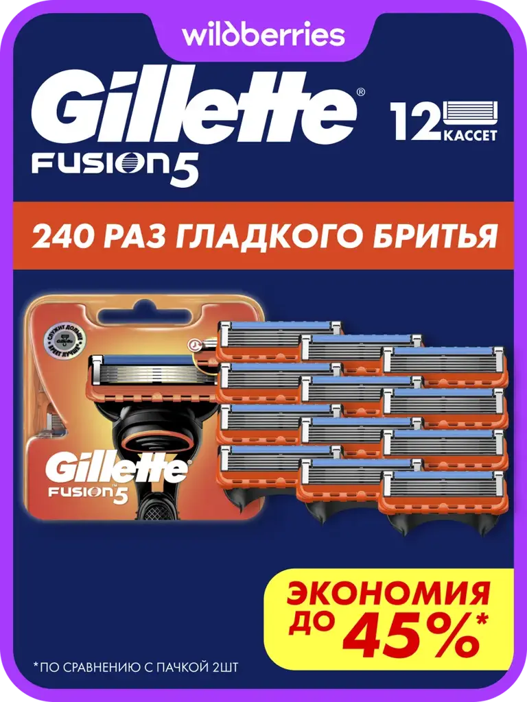 Gillette Fusion5 Men's Razor Blades, 12 Pack #1
