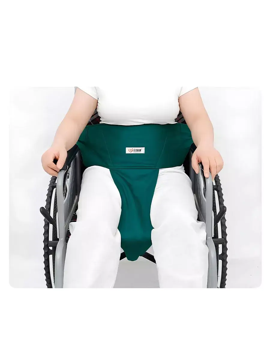 MEGAPLANE Wheelchair Safety Belt, Waist and Hip Support, Green/Blue