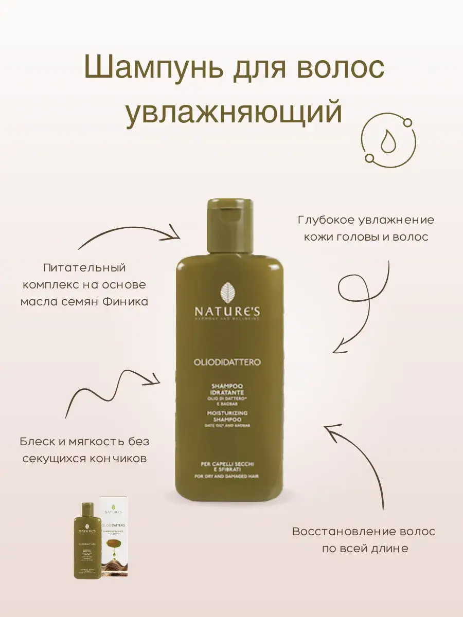Nature's Harmony and Wellbeing Moisturizing Hair Shampoo 200 ml
