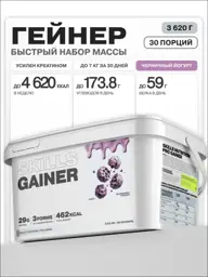 SKILLS NUTRITION Mass Gainer Powder, Blueberry Yogurt, 3.6 kg #1