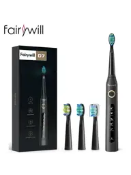 FairyWill FW-507 Electric Toothbrush, Soft Bristles, 4 Heads #1