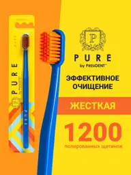 PURE by PRESIDENT Hard Toothbrush 1 Piece #1
