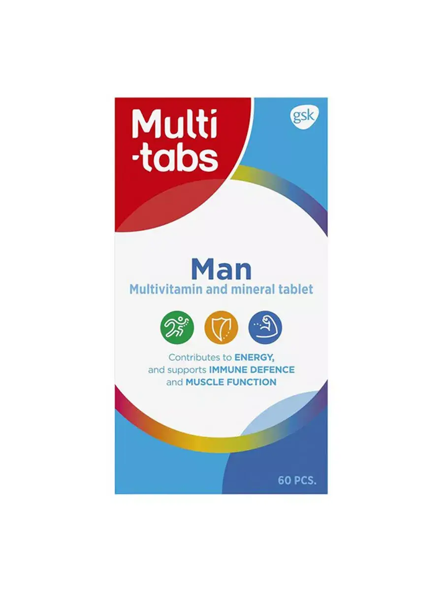 Multi Tabs Man Multivitamin and Mineral Tablets, 60 Tablets