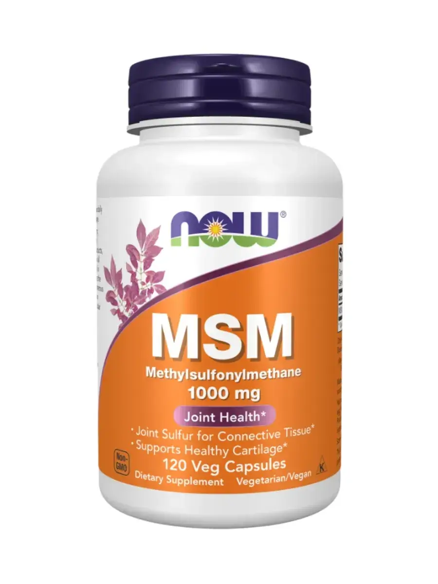 NOW Foods MSM Methylsulfonylmethane 120 Capsules 1000 mg, 120 Count