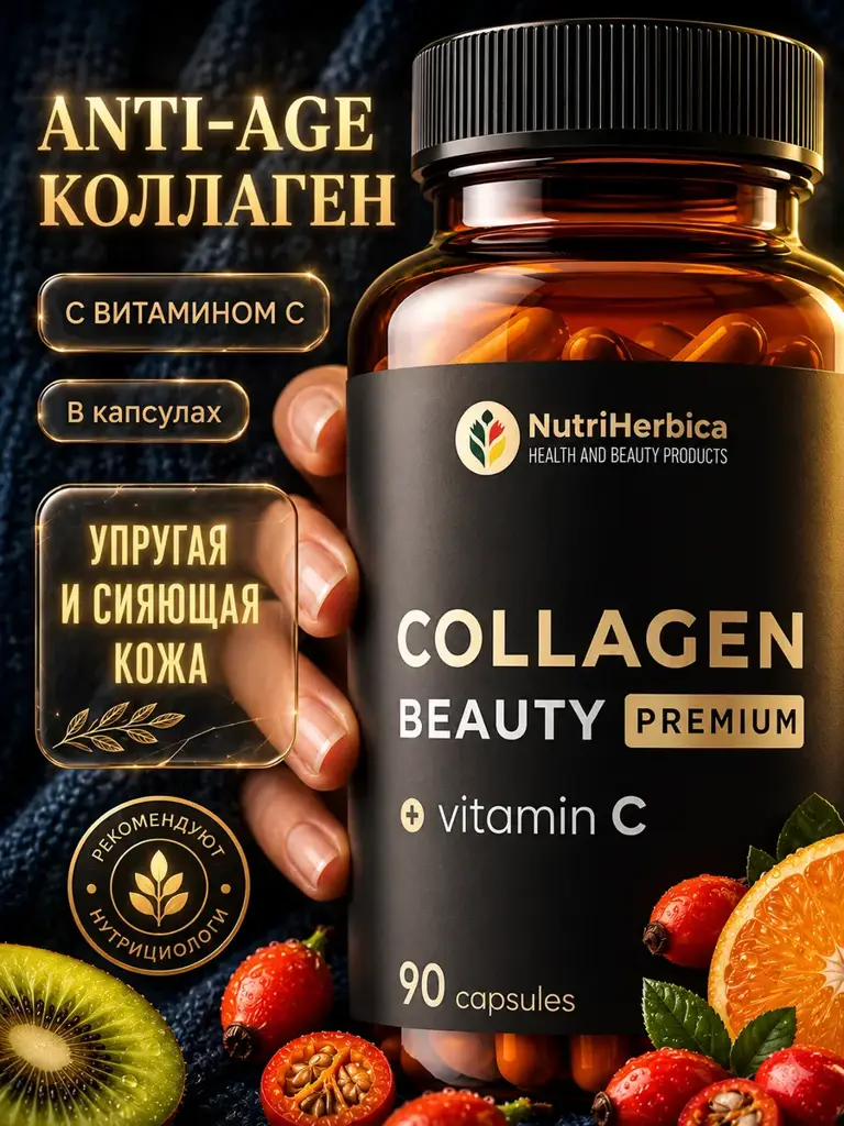 NutriHerbica Beauty Collagen Capsules 720 mg, 90 Count #1