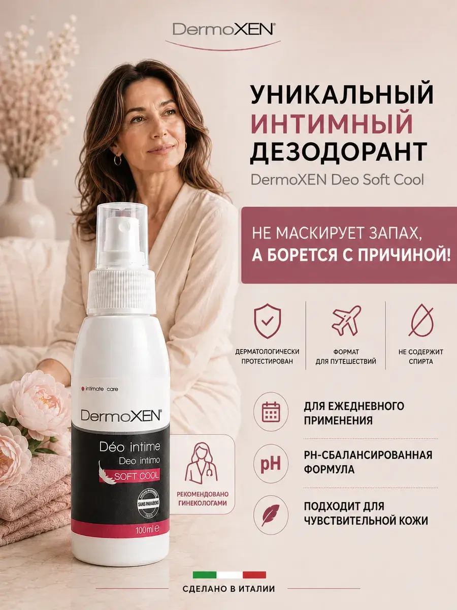 DermoXEN Soft Cool Antibacterial Intimate Deodorant Spray 100 ml