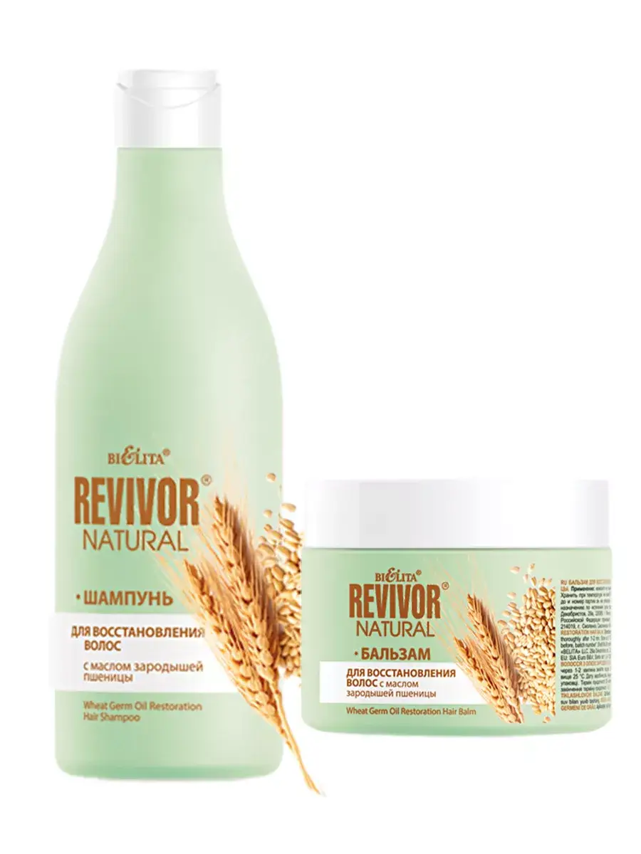 Revivor Natural Shampoo & Conditioner Set, 800 ml