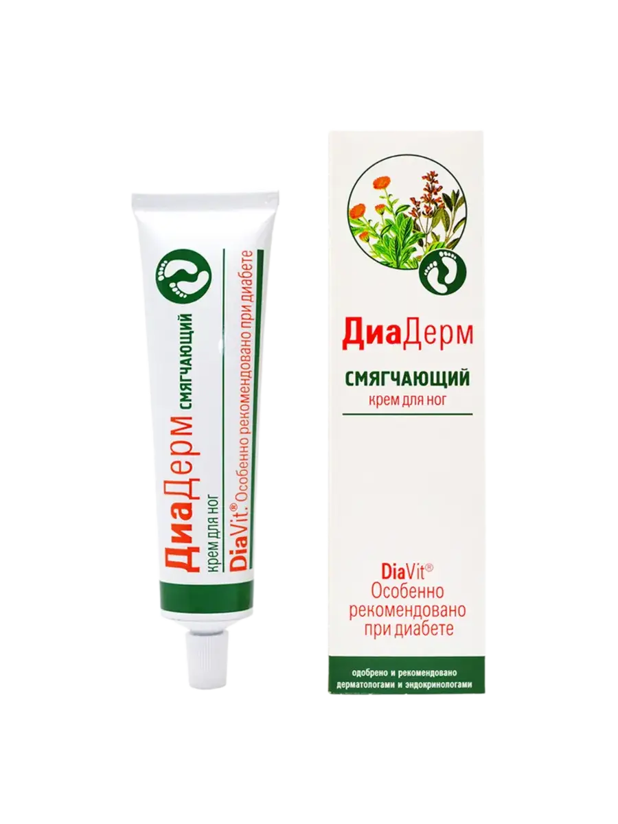 DiaVit DiaDerm Softening Foot Cream, 75 ml, 1 Tube