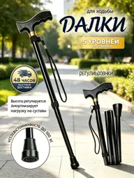 Adjustable Aluminum Trekking Cane, 65–110 cm #1