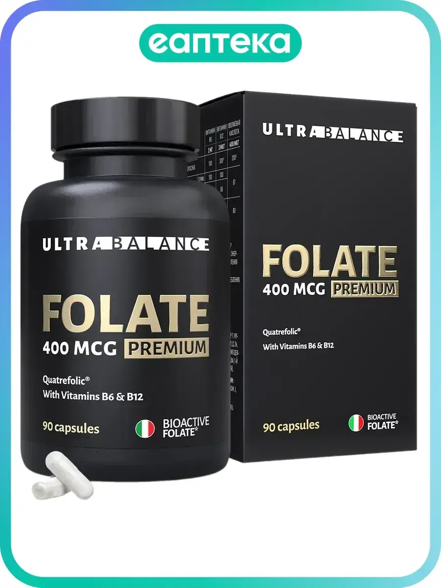UltraBalance MethylFolate Premium 400 mg Capsules, 90 Count