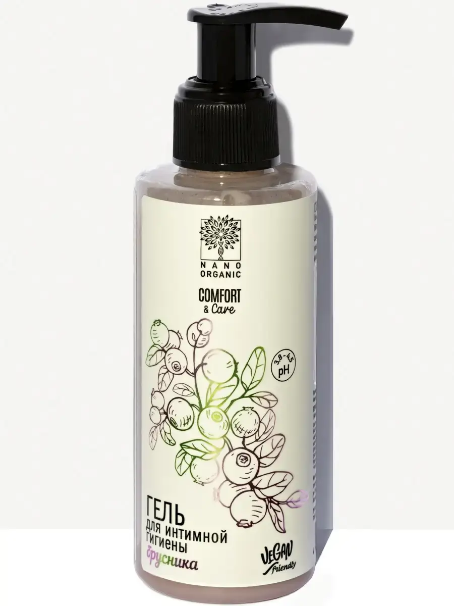 Nano Organic Lingonberry Intimate Hygiene Gel, 150 ml