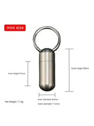 Baolian Waterproof Steel Pill Box Mini Size Tablets #1