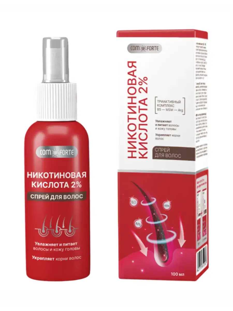 Comfort Nicotinic Acid Hair Spray 2% 100 ml
