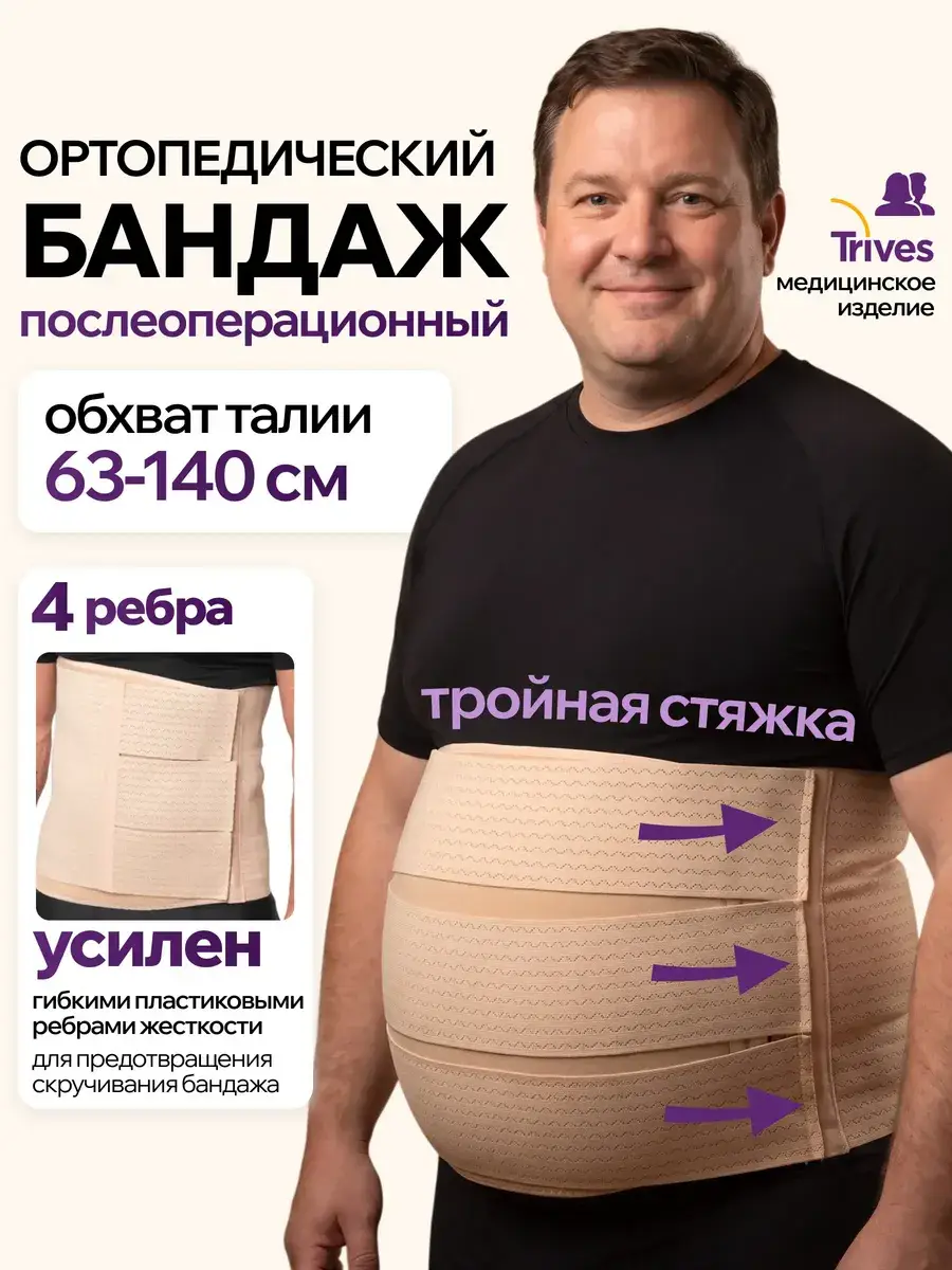 Trives Postoperative Abdominal Binder T.26.08 Beige