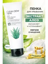 Clean Dew Aloe Foam Cleanser with Aloe Extract, 180 ml #1