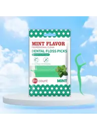 NNNB Minty Dental Floss Sticks, 50 Pcs #1