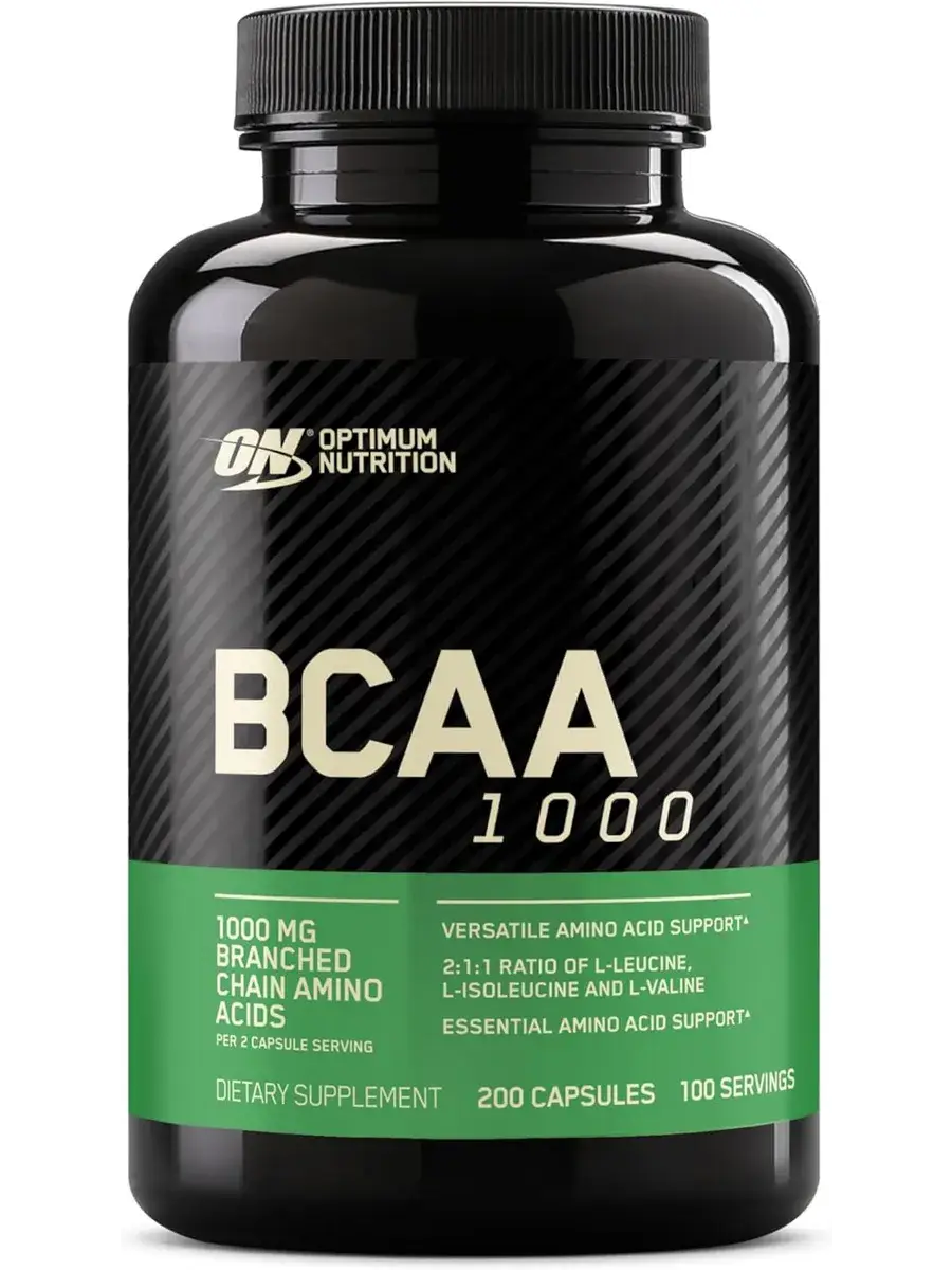 Optimum Nutrition BCAA 1000 Capsules, 200 Count