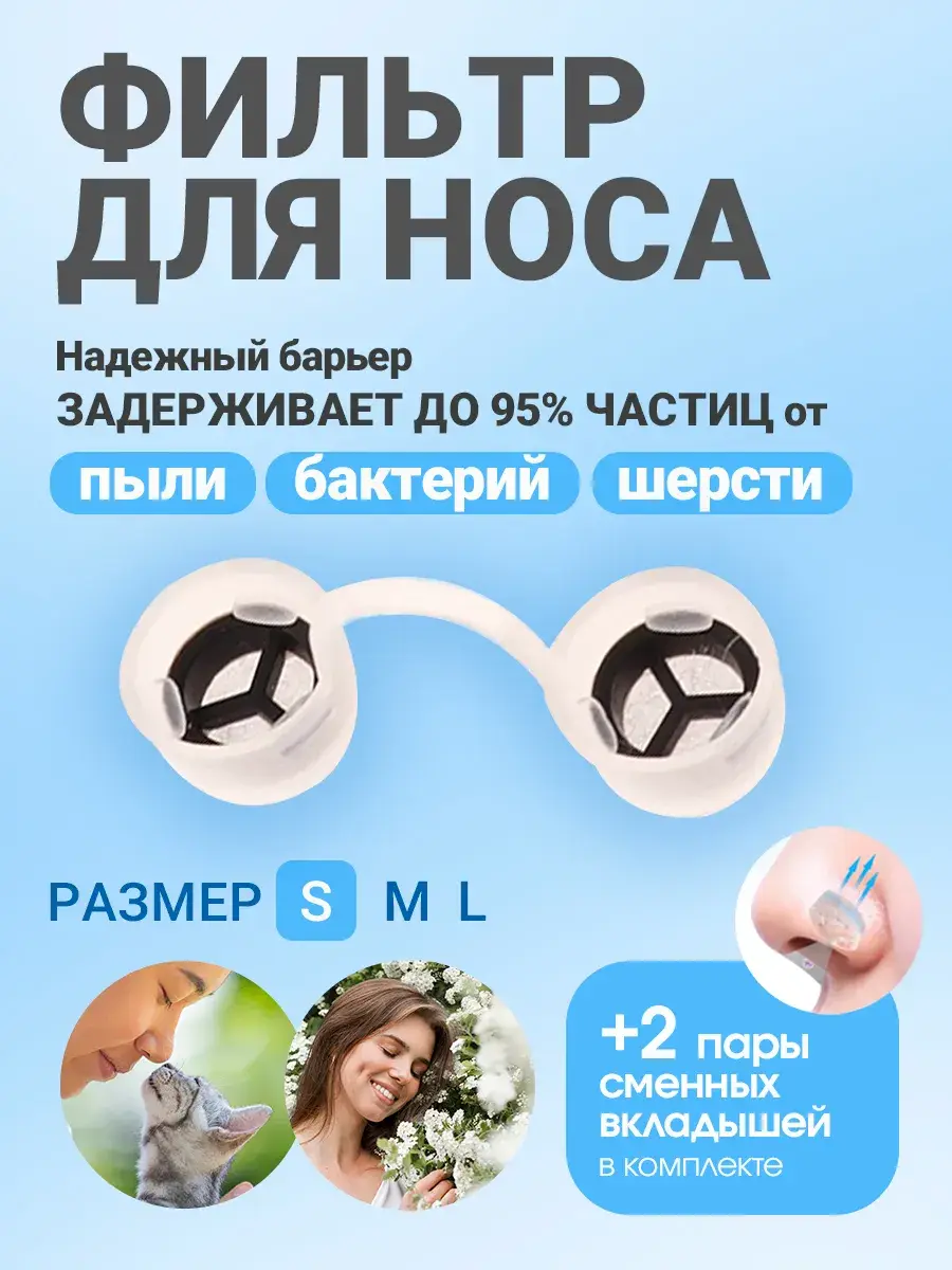 Nose Allergy and Dust Nasal Filters Set