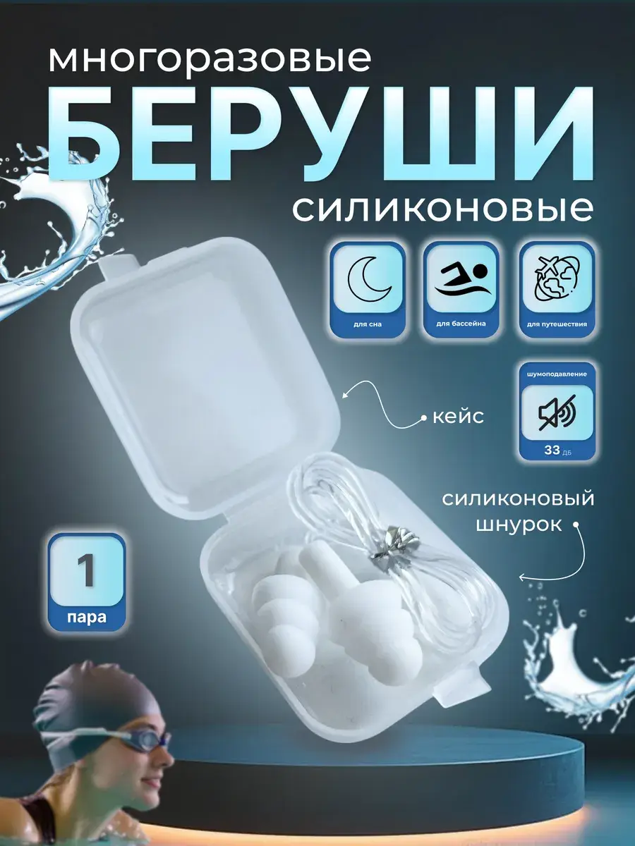 BekSon Silicone Earplugs 1 Pair