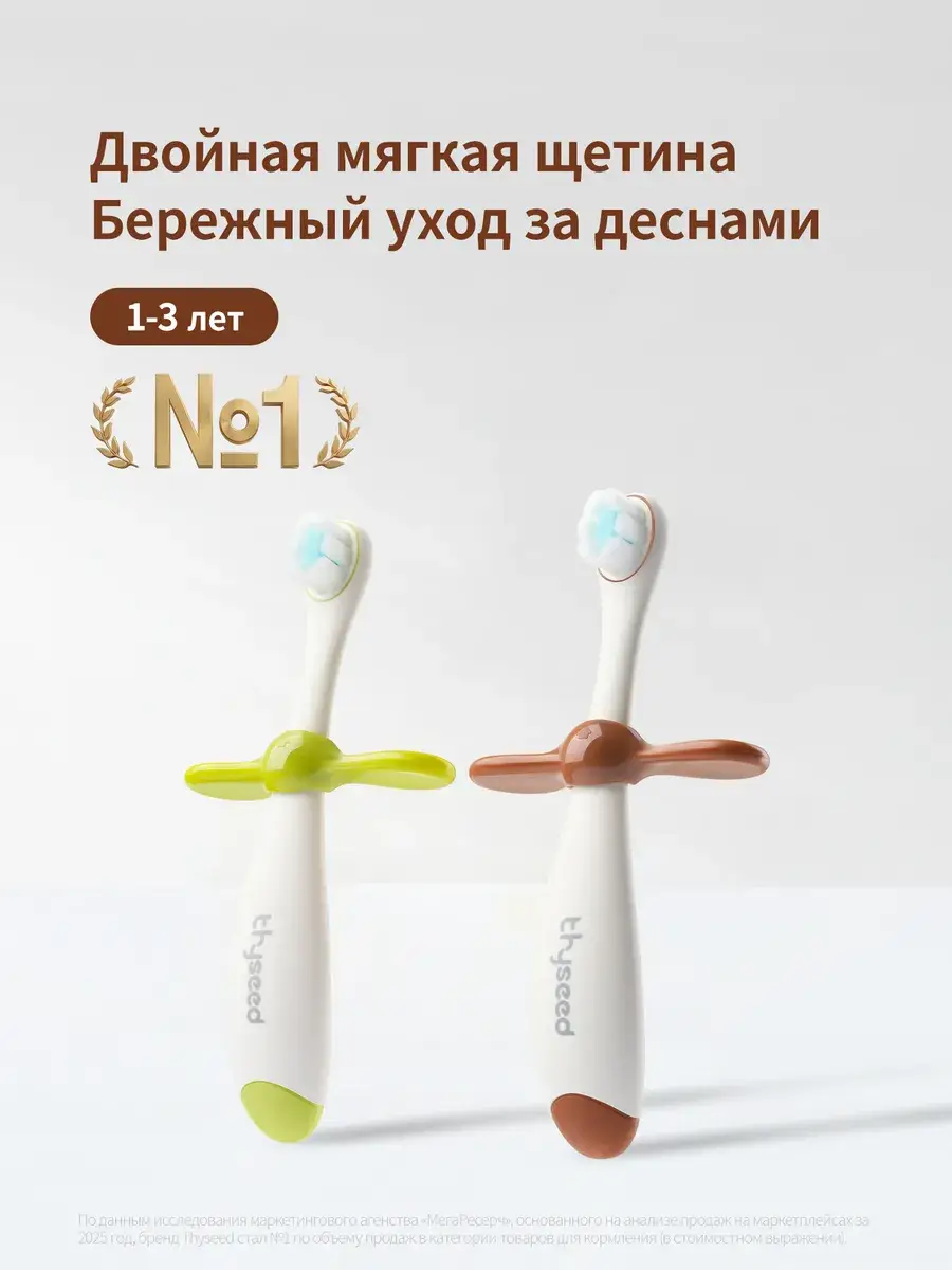 Thyseed Toddler Training Toothbrush 1-3 Years 2 Pack 2 Count