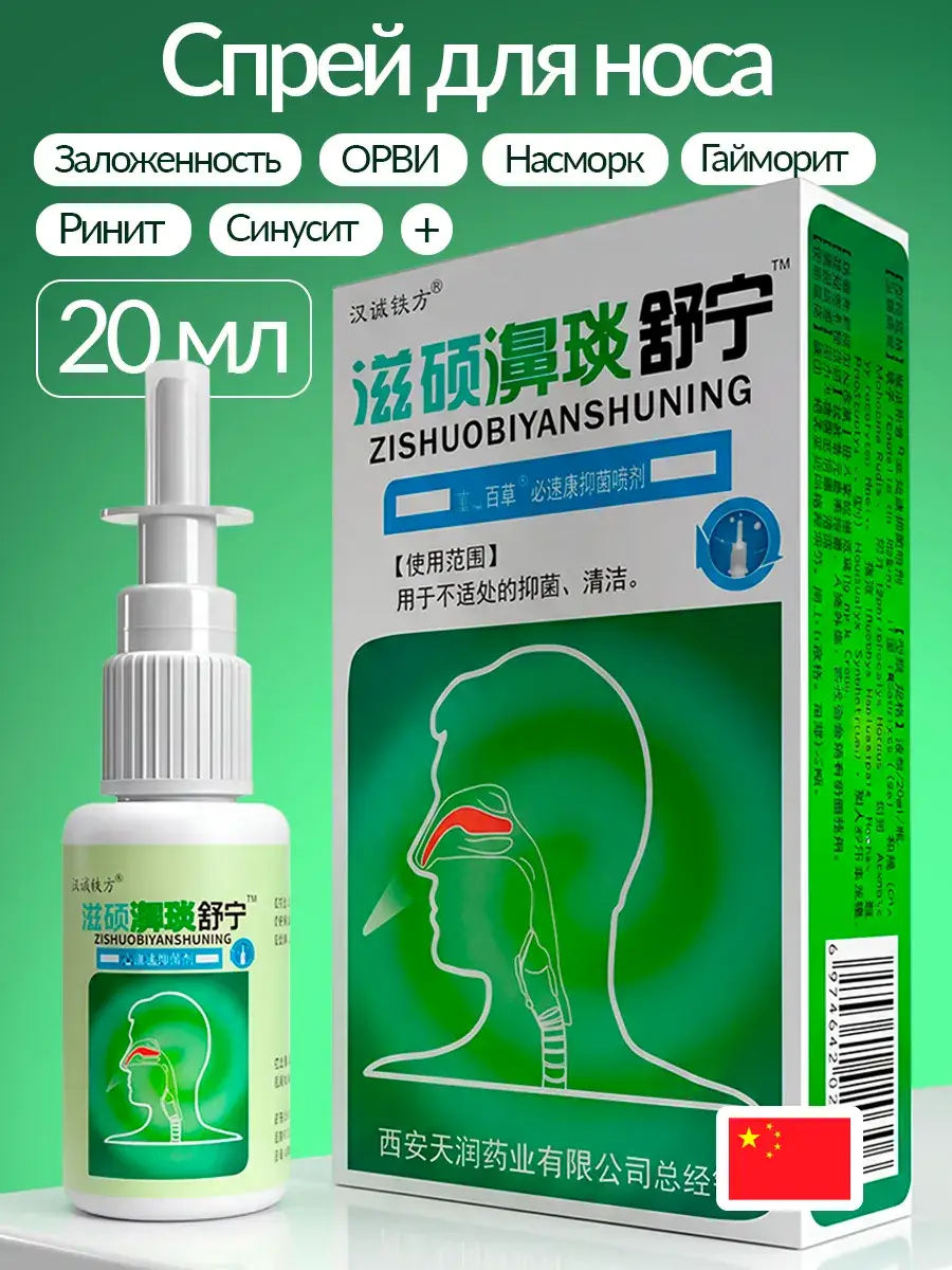 Zishuobiyanshuning Nasal Spray, 20 ml, Pack of 1