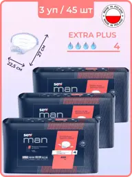 Seni Man Extra Plus Level 4 Urinary Inserts, 3 packs 45 Count #1