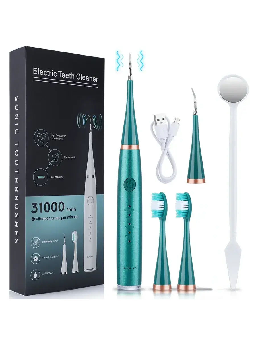 NOCCLILI Ultrasonic Dental Scaler 1 Piece Green