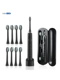 Sarmocare S100 Electric Toothbrush, Black, 8 Heads #1