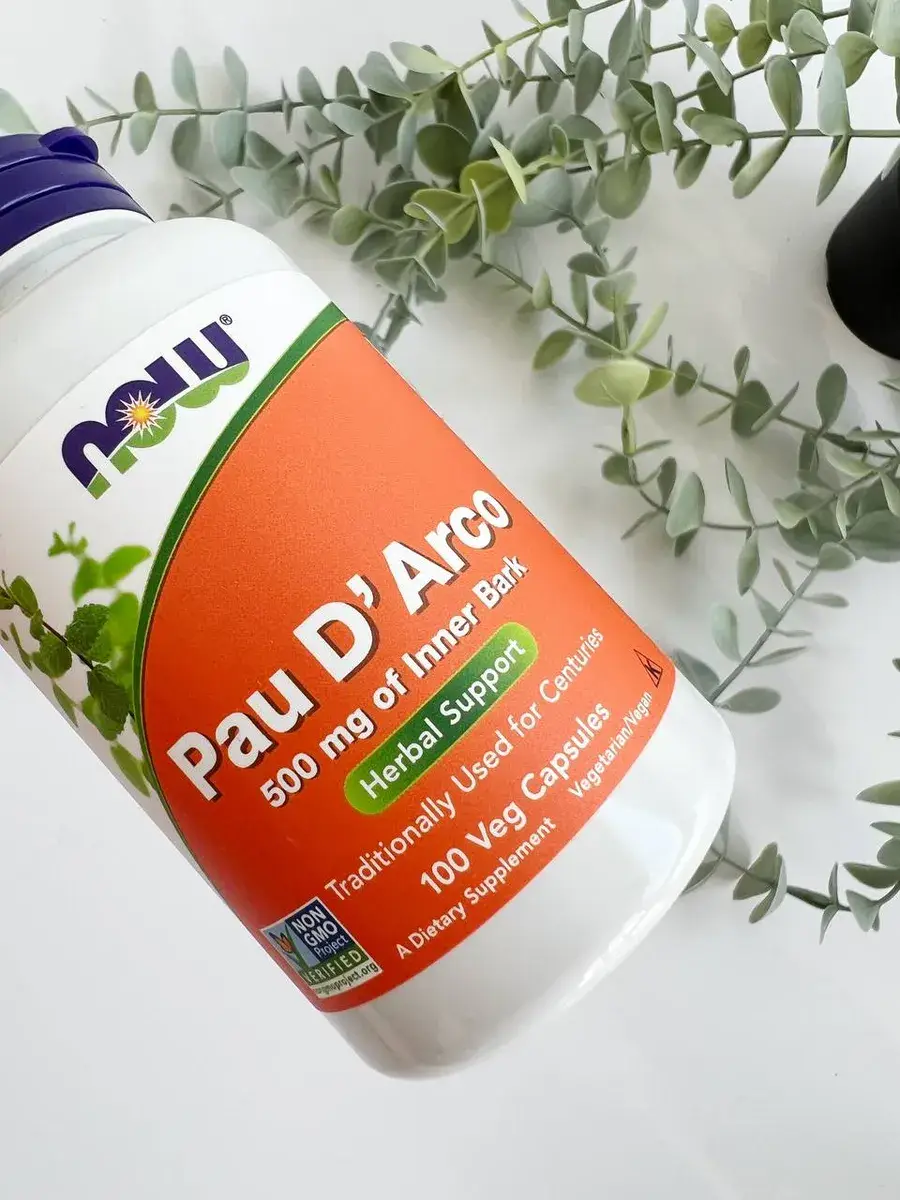 NOW Pau D'Arco 500 mg Capsules, 100 Pack