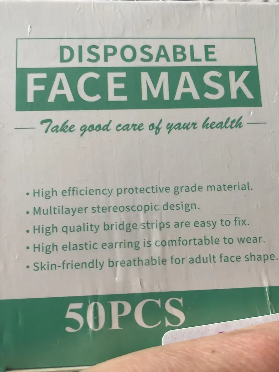 Revival Expo 3-Ply Disposable Face Masks with Metal Nose Clip, 50 Pack Mask 50 Count