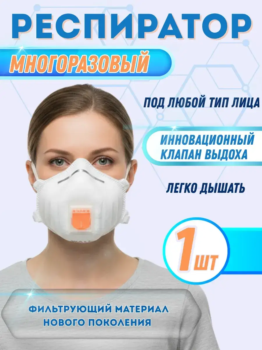 Reusable Dust and Chemical Respirator FFP1 with Valve