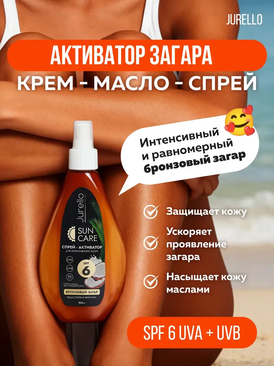 Jurello Tanning Cream, SPF 6, 150 ml
