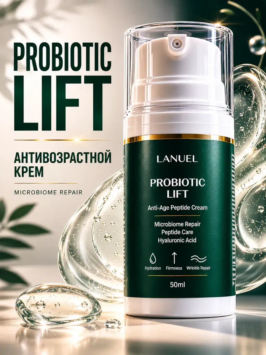 Lanuel Probiotic Lift Anti-Aging Face and Eyelid Cream 50 ml