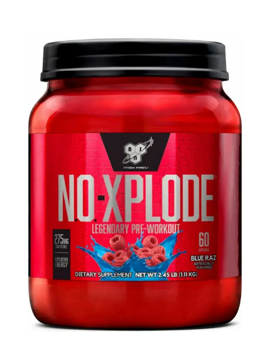 BSN NO Xplode Pre-Workout Powder Blue Raspberry 1110g